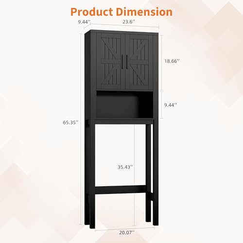 23.6 Inches Wide Toilet Rack with Over The Toilet Storage Cabinet