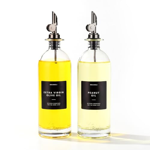 Oil and Vinegar Dispenser with Metal Pour Spout (2 Count)