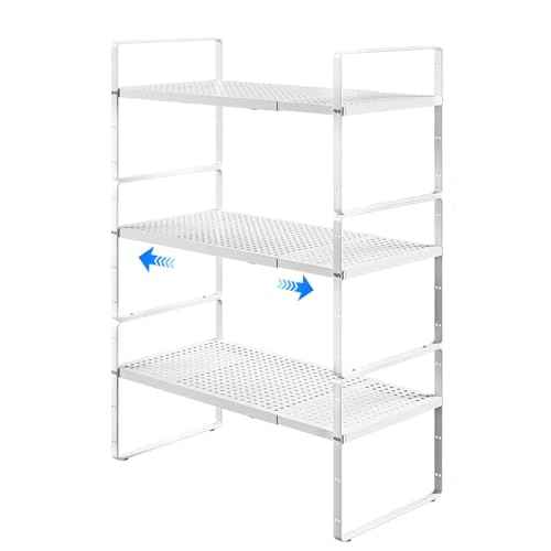 Expandable Cabinet Shelf Organizers (3 Count)