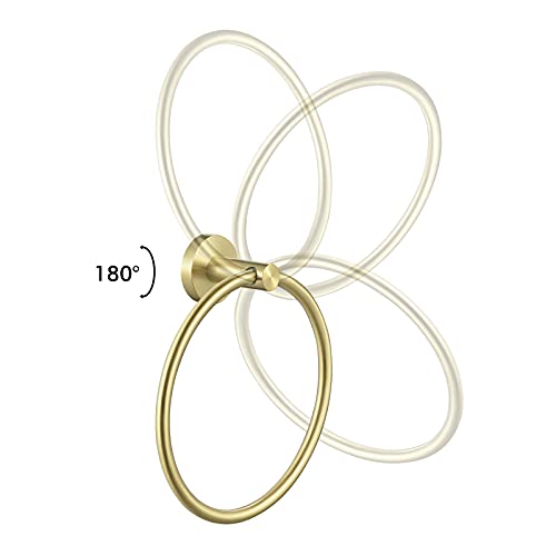Brushed Gold Towel Ring