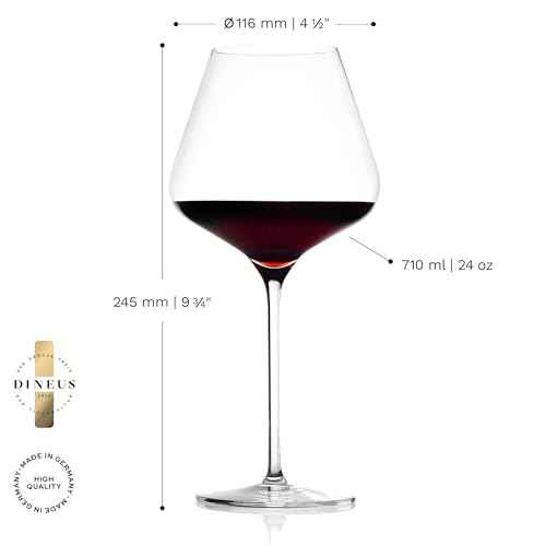 Quatrophil Burgundy Wine Glasses Crystal (2 Count)