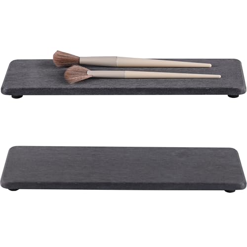 2Pcs Stone Soap Trays Water Absorbing Diatomite Coaster (2 Count)