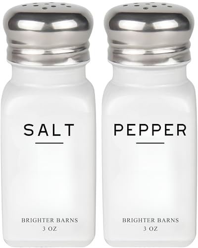 White Salt and Pepper Shakers Set by Brighter Barns (2 Count)