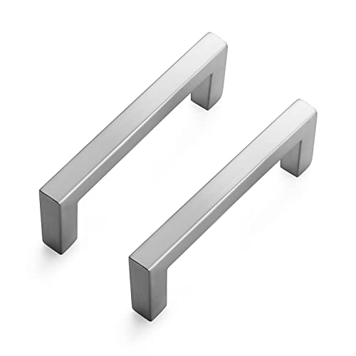 Brushed Nickel Cabinet Handles Solid Cabinet Pulls 3 Inch 10 Pack