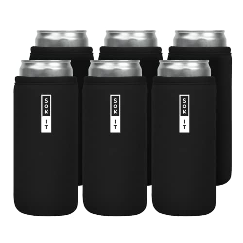 CanSok 6 Pack Sleeve for Beer & Soda Insulated Neoprene Cover