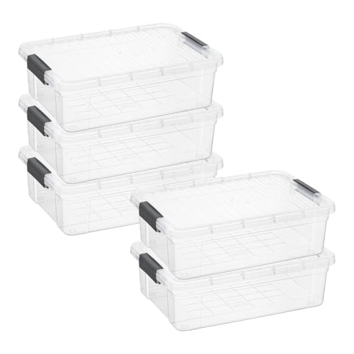 Storage Bins with Lids (5 Count)