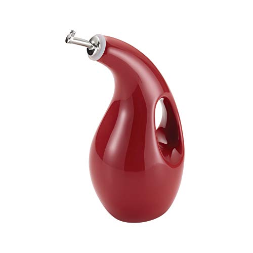Solid Glaze Ceramics EVOO Olive Oil Bottle Dispenser with Spout