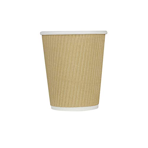8 oz Ripple Insulated Coffee Cup [500 Count] Disposable Paper Hot Cup