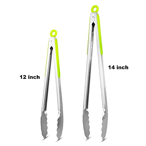 304 Stainless Steel Kitchen Cooking Tongs (2 Count)