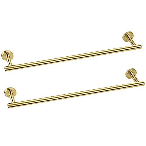 2 Pieces Brushed Gold Bathroom Towel Bar