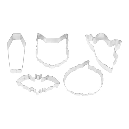 Halloween Cookie Cutter 5 Piece Gift Set. Includes Bat (5 Count)
