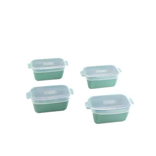 5"x3" Ceramic Baking Dishes with Lids (4 Count)