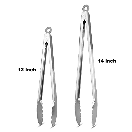 304 Stainless Steel Kitchen Cooking Tongs
