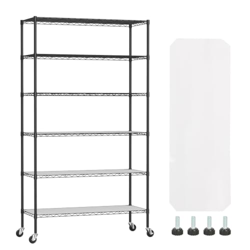 6 Tier Wire Storage Shelves with PP Shim