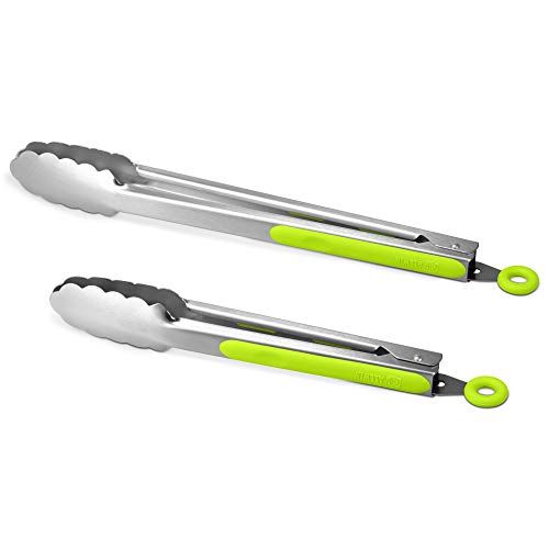 Premium 304 Stainless Steel Tongs Set (2 Count)