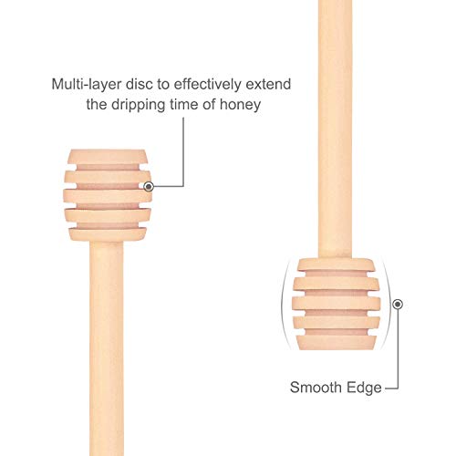 24 Pack Mini Wooden Honey Dipper Sticks