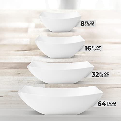 4 Pack Disposable White Plastic Party Bowls (4 Count)