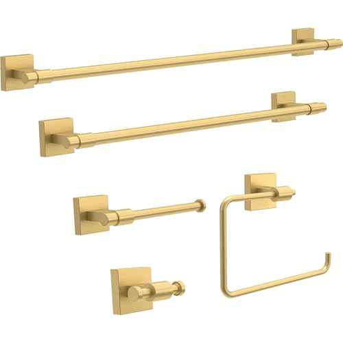 Maxted (1-Pack) 18' Towel Rack for Bathroom, Modern Gold Bar Holder Wall Mounted Rod, Hardware | Accessories MAX18-MG