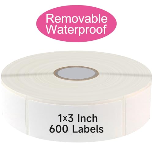 600 Blank Removable Freezer Labels with Perforation Line for Easy Distribution and Use. Waterproof and Oil (600 Count)