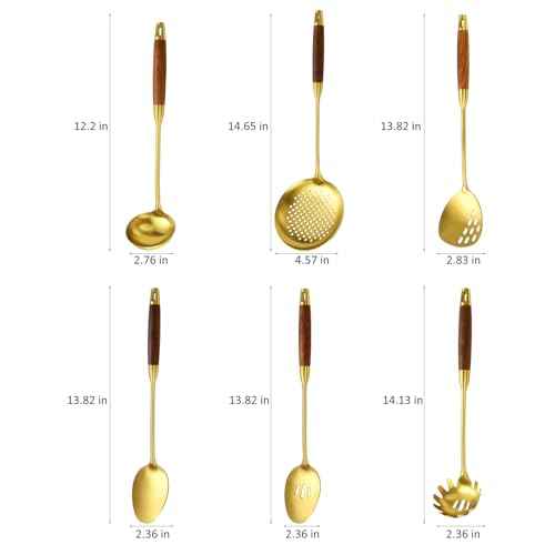18 10 Stainless Steel Kitchen Utensils Set (6 Count)