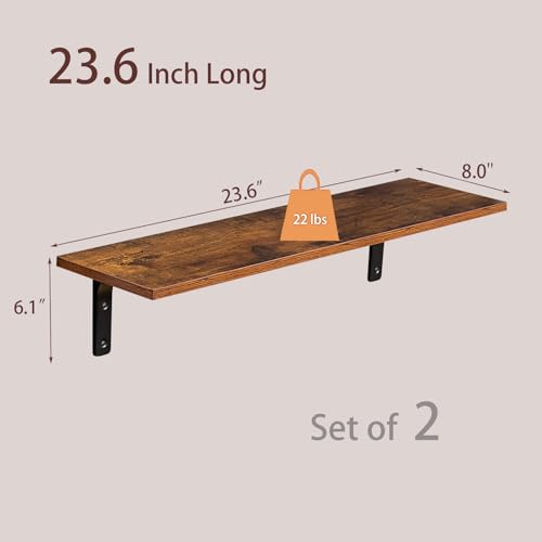Long Wall Shelves (2 Count)