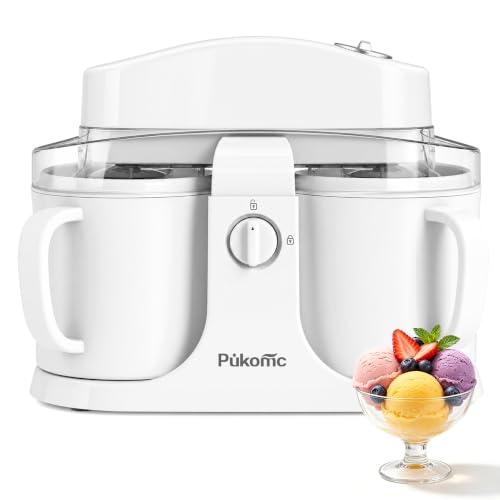 Home Ice Cream Maker Machine with 2 Ice Cream Bowls