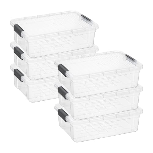 Storage Bins with Lids (6 Count)