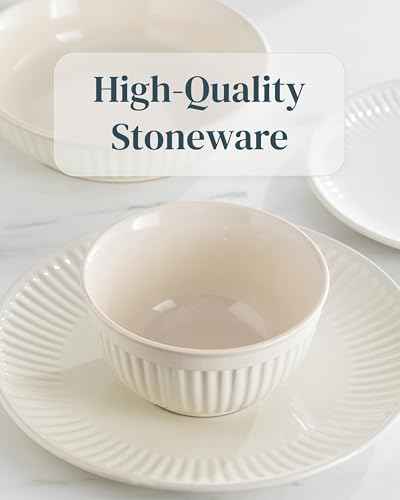16 Piece Stoneware Dinnerware Set for 4 (16 Count)