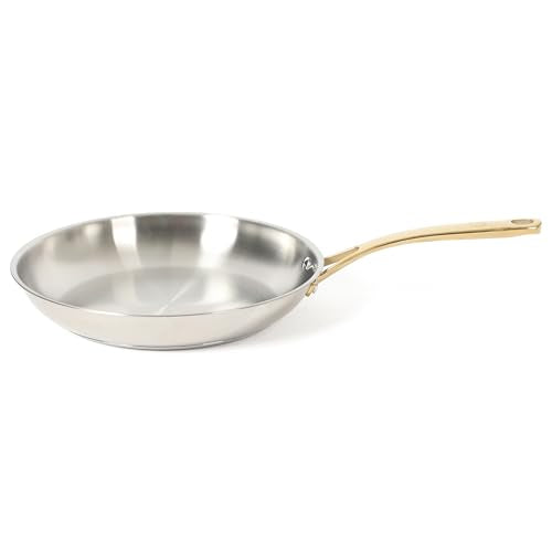 Castelle 12 Inch Stainless Steel Frying Pan with Gold