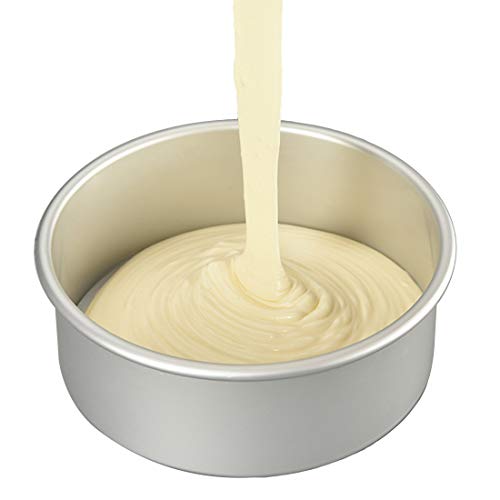 2 Pack 8 Inch Aluminum Round Cake Pan with Removable Bottom (2 Count)