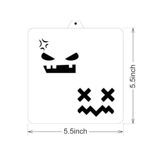 Halloween Ghost Face Cutter and Stencils Bundle (9 Count)