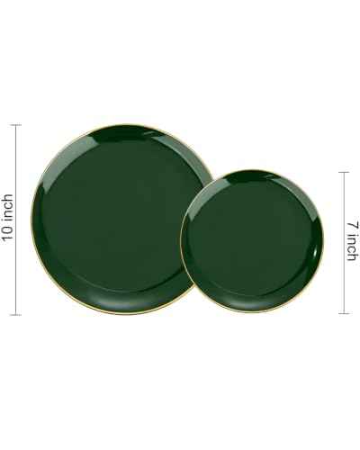 200PCS Green Plastic Plates (200 Count)