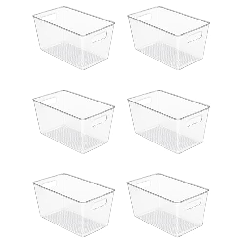6 Pack Clear Storage Bins (6 Count)