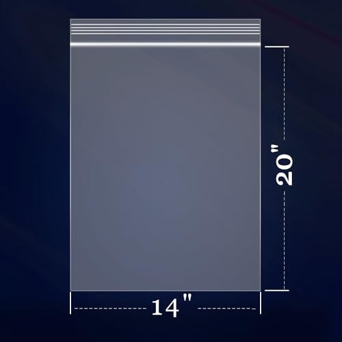 1000 Count 14" x 20" Extra Large Zip Poly Bags