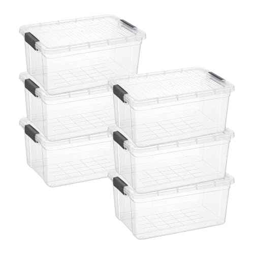 Storage Bins with Lids (6 Count)