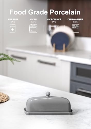 Ceramic Butter Dish with Lid for Countertop