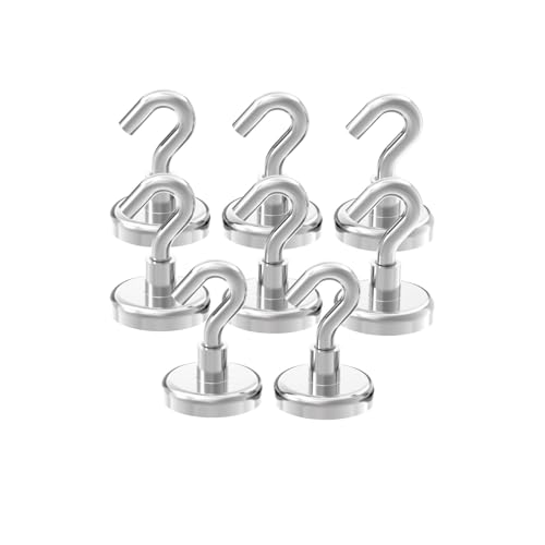 Heavy Duty Magnetic Hooks with 1.25"Dia Magnetic Base (8 Count)