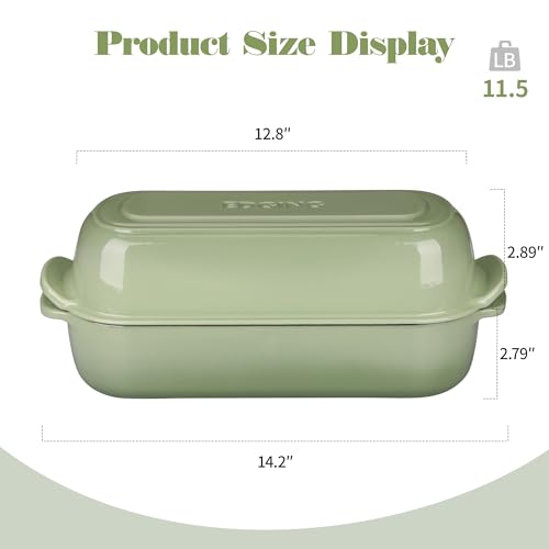 Enameled Cast Iron Loaf Pan with Lid