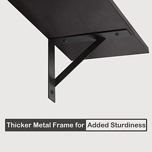 Wall Shelves 23.6" Long Floating Shelves with Metal Brackets (2 Count)