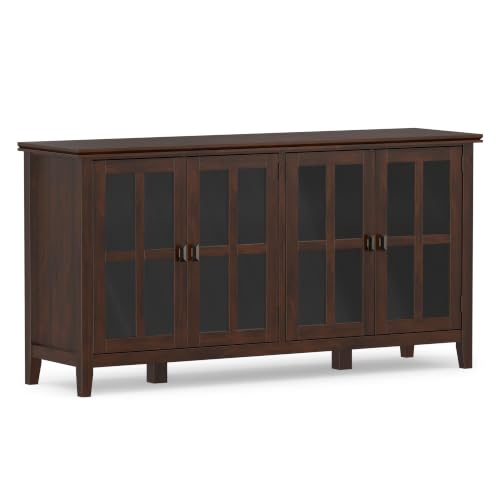 Artisan 66" Wide Solid Wood Sideboard in Russet Brown