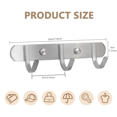 Coat Hook Rack Brushed Nickel