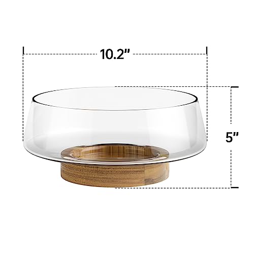 Extra Large Glass Salad Bowl Set