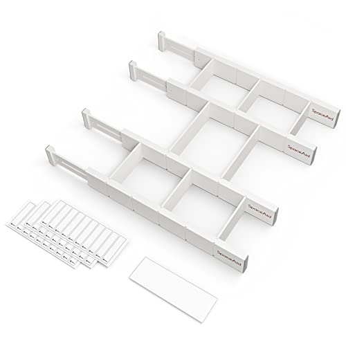 Bamboo Drawer Dividers with Inserts and Labels