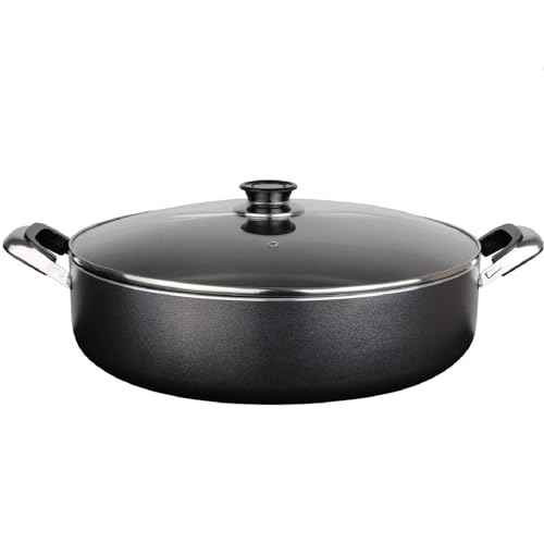 12 Quart Non stick Stock Pot with Tempered Glass Lid and Carrying Handles