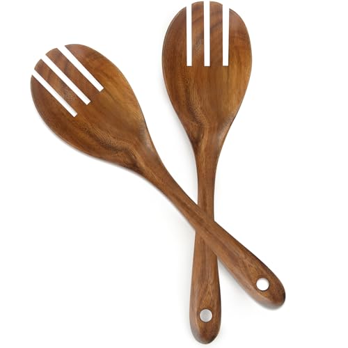 13 Inch Teak Wood Salad Serving Fork Pack of 2 (2 Count)