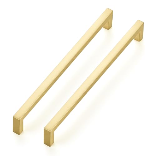 Brushed Gold Cabinet Handles Solid Cabinet Pulls 7 (15 Count)