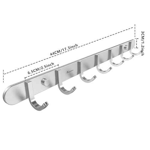 Towel Hook Rack Brushed Nickel 17