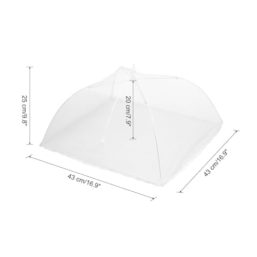 3 Pcs Large and Tall Food Covers 17" Mesh Food Covers for Outdoors Collapsible Food Protector Covers Tent for Parties Outdoor Picnics BBQs (3 Count)