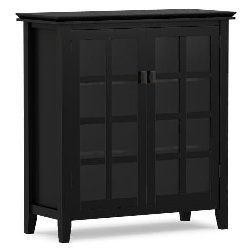 Artisan 38" Wide Solid Wood Storage Cabinet in Black