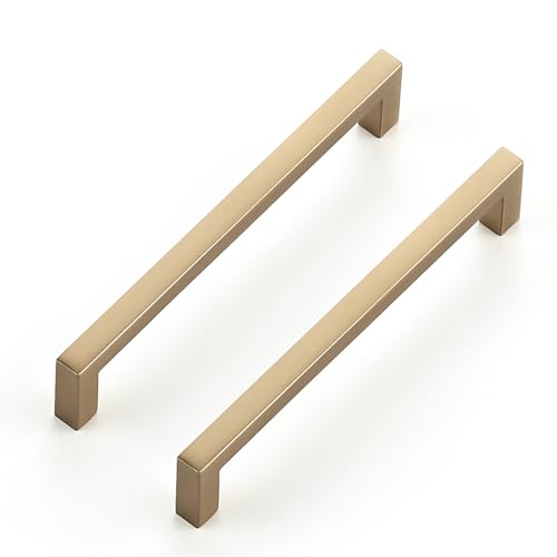 Champagne Bronze Cabinet Handles Solid Cabinet Pulls 5 Inch 30 Pack (30 Count)